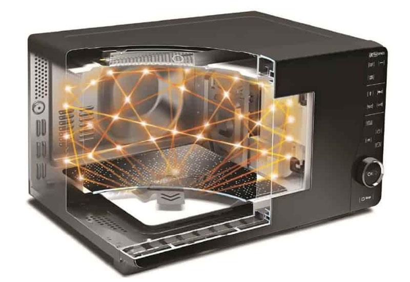نمای داخل ماکروویو خدمات فنی تاپ سرويس